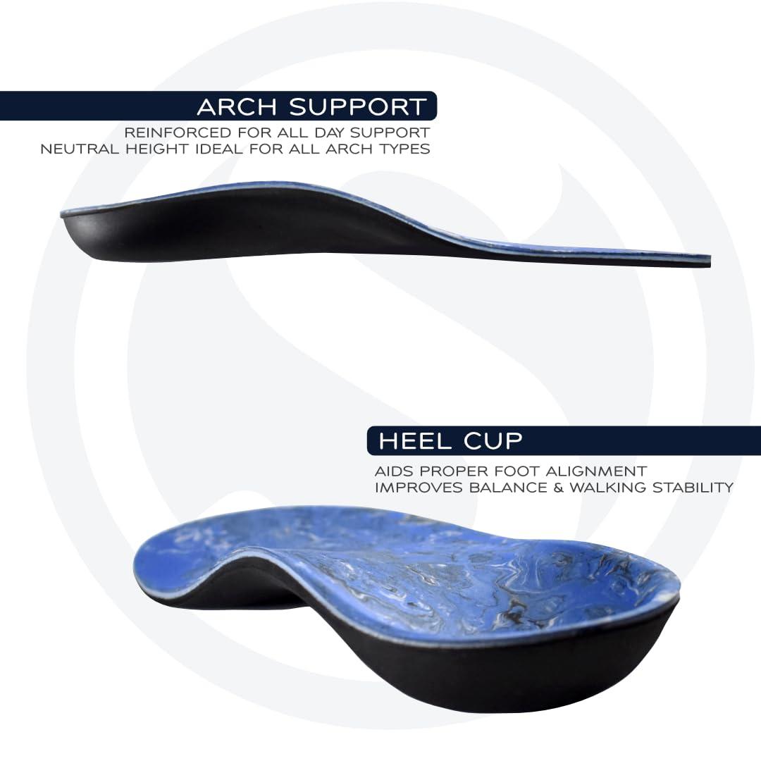 SoleAid SoleAid XT2 Performance Insoles - Light Weight, High Rebound, Shock Absorbing, Anti-Fatigue, Full Length Functional Foot Orthotics with Semi-Rigid Arch Support (Men\'s 12-12.5 / Women\'s -)