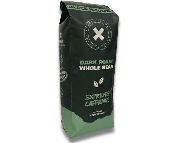 BLACK INSOMNIA COFFEE COMPANY X Black Insomnia Coffee - Extreme Caffeine - The Strongest Highly Caffeinated Coffee in the World - 1lb (Variety Pack - Whole Bean, 2 Pounds)