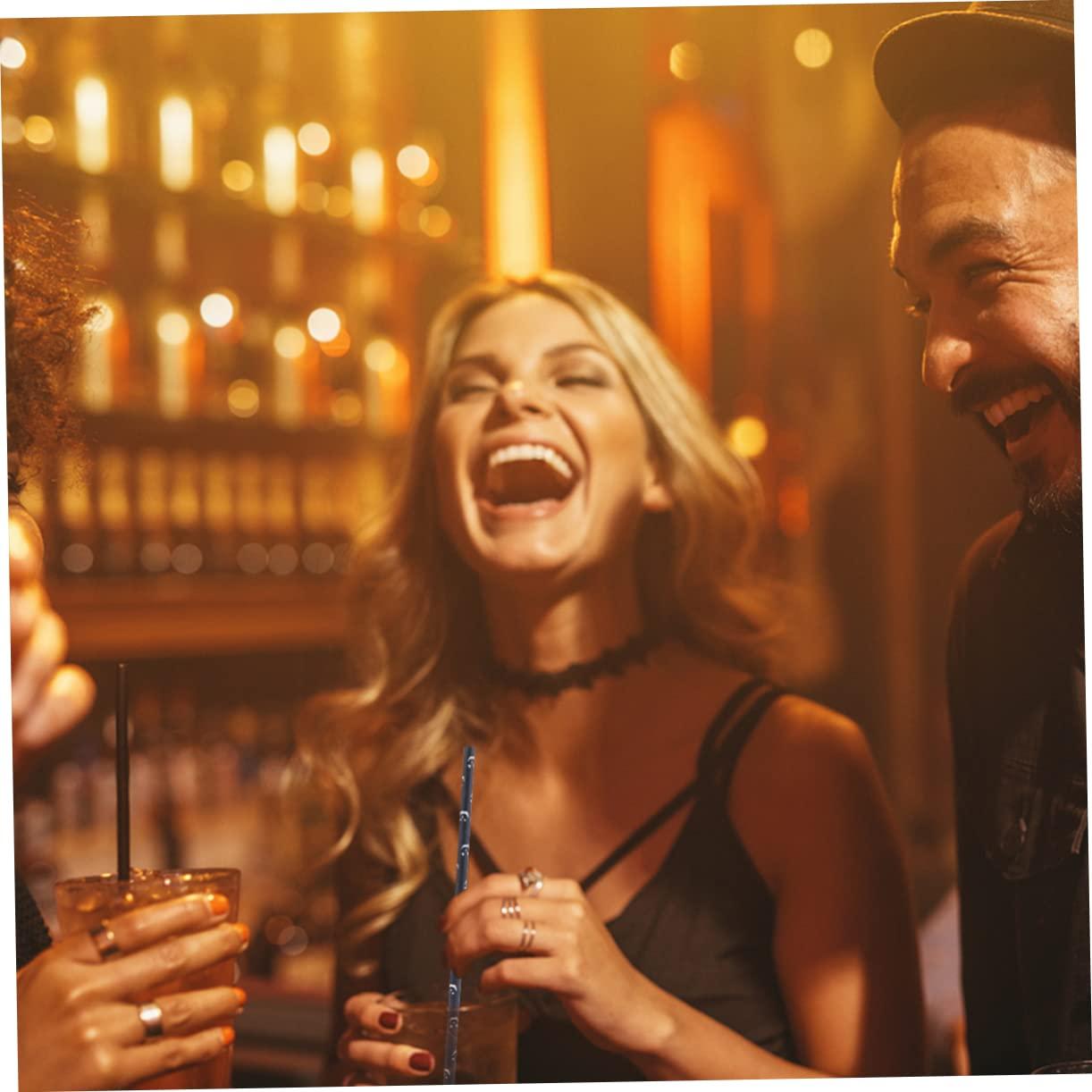 Beavorty Beavorty 250Pcs Halloween Spooky Straw Inserts Kraft Paper Drinking Straws for Celebrations