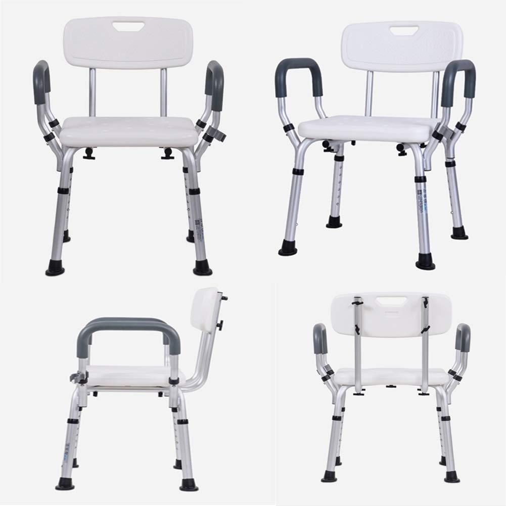 ALGFree-Shade Shower Bench Chair, with Back Padded Shower Seat for Seniors Elderly Disabilities Tub Shower Seats for Adults ALGFree (Color : B)