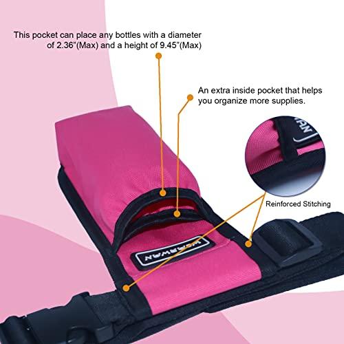wearwan WEARWAN Massage Oil Holster, Adjustable and Durable Massage Holster, Stylish Massage Therapist Supplies (1B-Fuchsia)