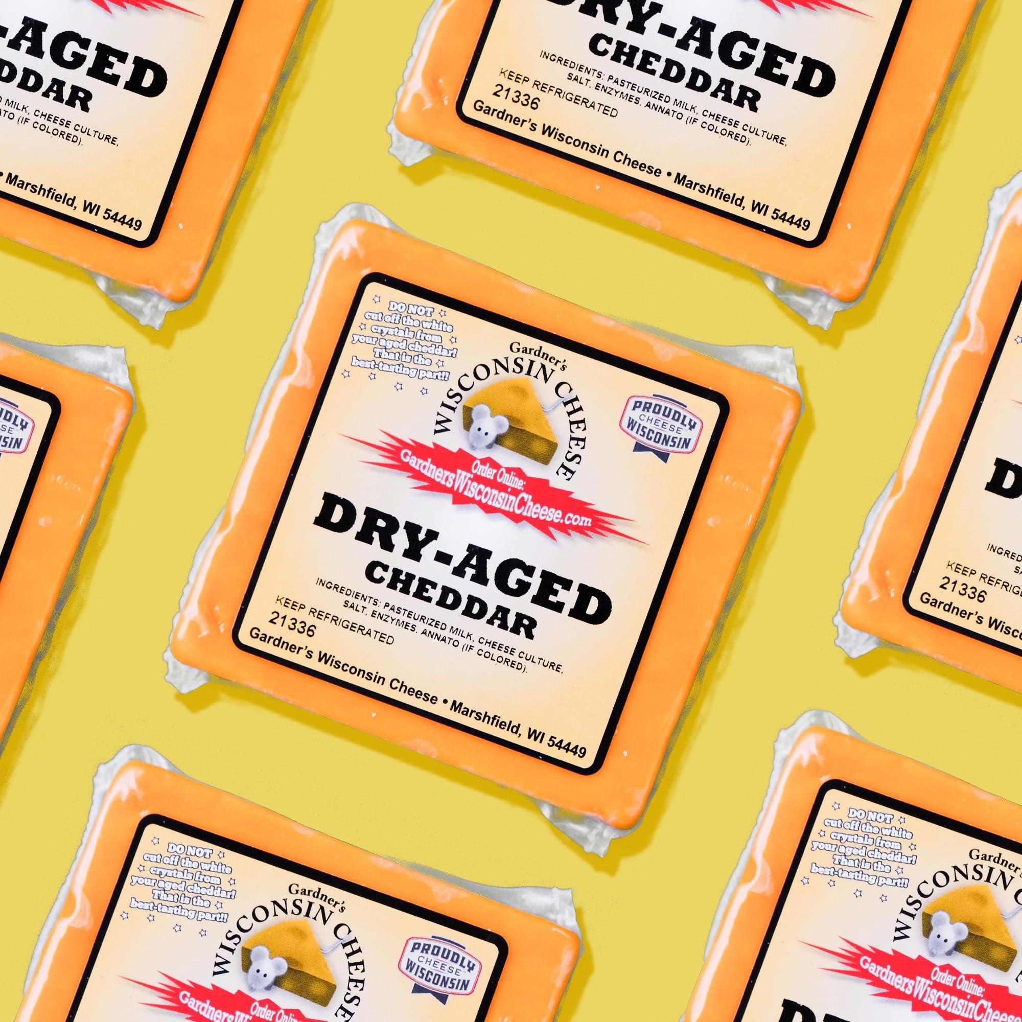 Gardner\'s Wisconsin Cheese Gardner\'s Wisconsin Cheese, Artisan Cheese 4 Packs (Dry Aged Cheddar) (6 Ounces Per Block) - Artisan Cheese Made in Wisconsin, Perfect for Grilling, Barbecues, and Holidays!