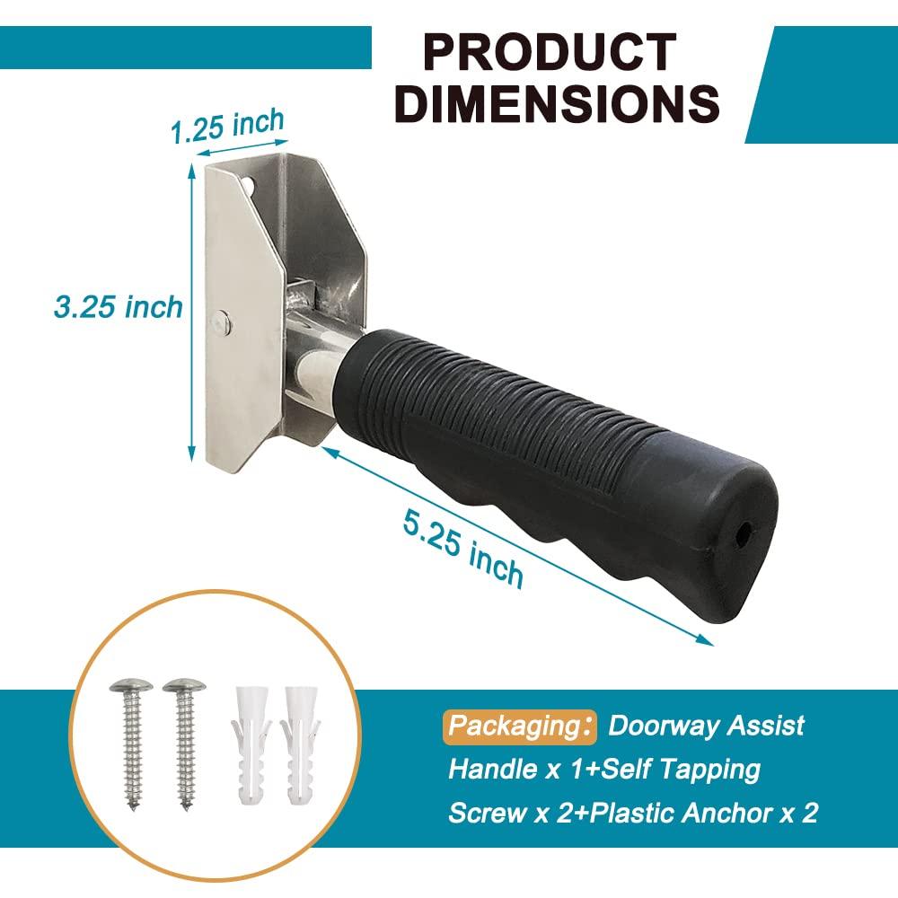 Zelen Folding Doorway Assist Handle Flip up Grab Bar for Doorway Elderly Stair Assist Lifts for Seniors Hand Rails Doorway Safety Assist Handles for Stair Door Assistant Support Bars Handle