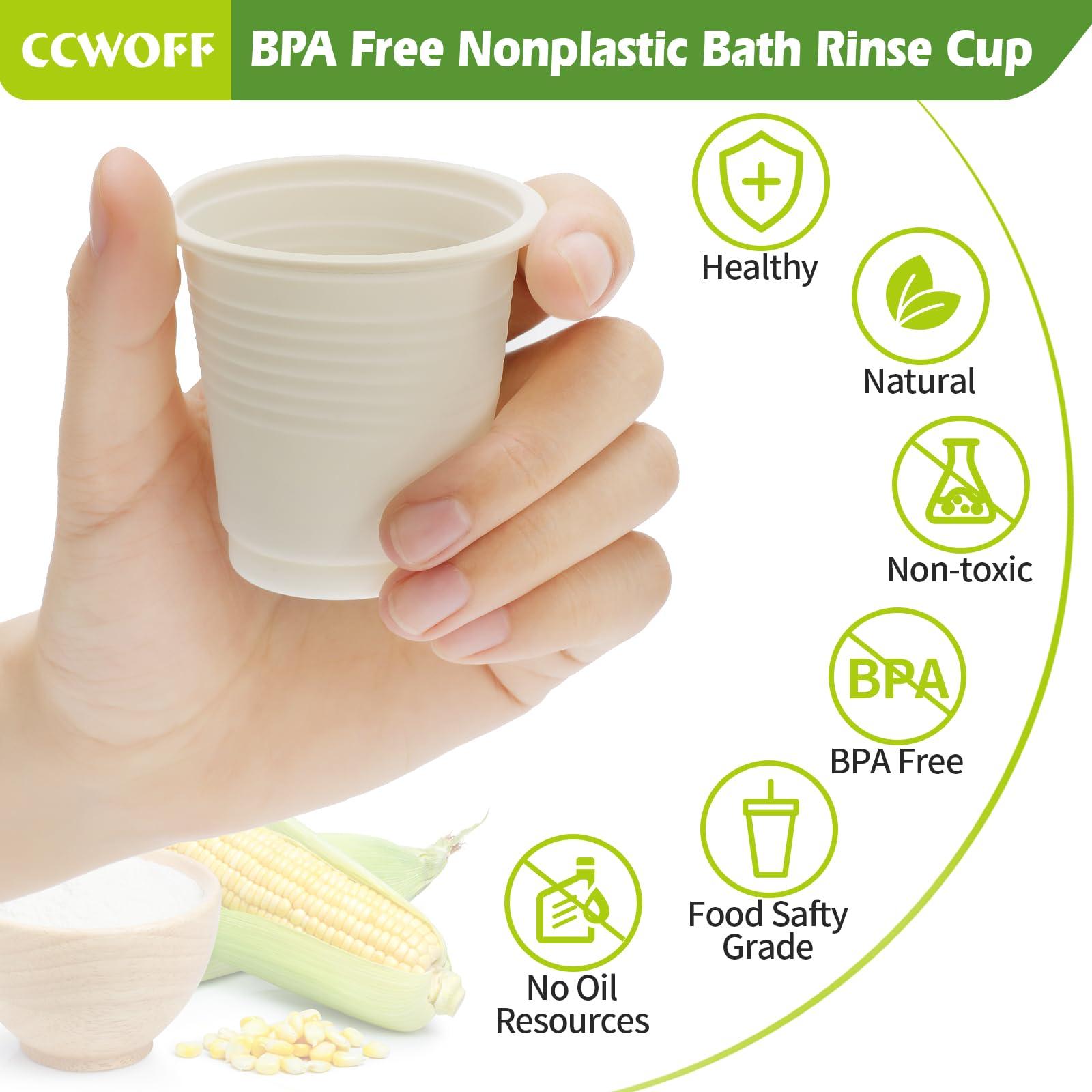 CCWOFF CCWOFF 3 oz Bathroom Cups 100% Compostable Cups Biodegradable Eco Friendly Cups Mouthwash Cups for Rinsing Mouth Shot Cups Disposable for Tasting (50 Pack)