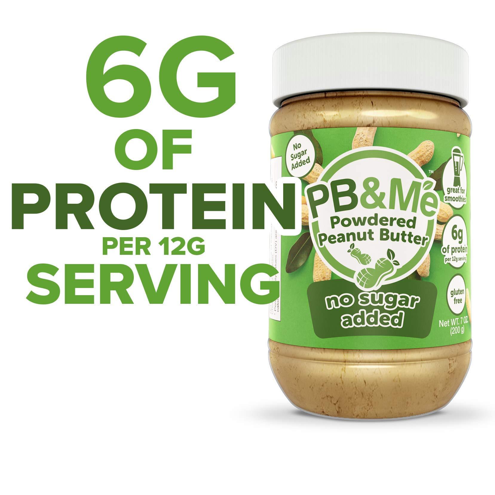 PB&Me PB&Me Sugar Free Peanut Butter Powder Peanut Powder for Smoothies, Peanut Butter Powder Protein, Low Carb Peanut Butter, Low Fat Peanut Butter 7oz