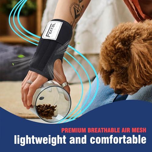 FEATOL FEATOL 2 Pack Carpal Tunnel Wrist Brace For Work With Wrist Splint, Adjustable Wrist Guard Daytime Support For Women Men, Pain Relief For Pregnancy, Typing, Arthritis, Tendonitis, Right Hand Left Hand, Large