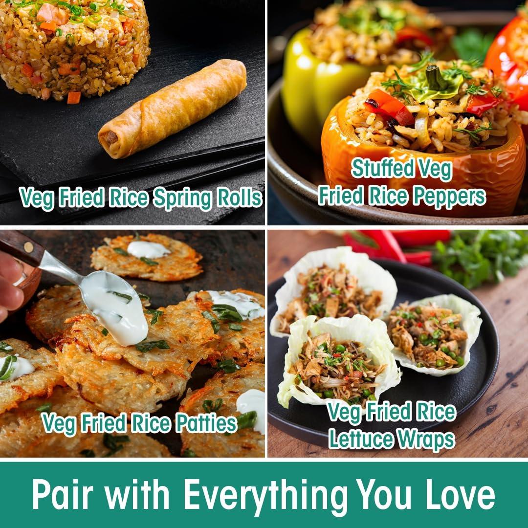 Eat Regal Eat Regal Veg Fried Rice Microwavable Rice Pack of 6, 8.8oz Instant Rice Ready in 90 Seconds - Dinner Sides | Vegetable Rice | Ready to Eat | Prepared Foods | Side Dish | Flavored Rice