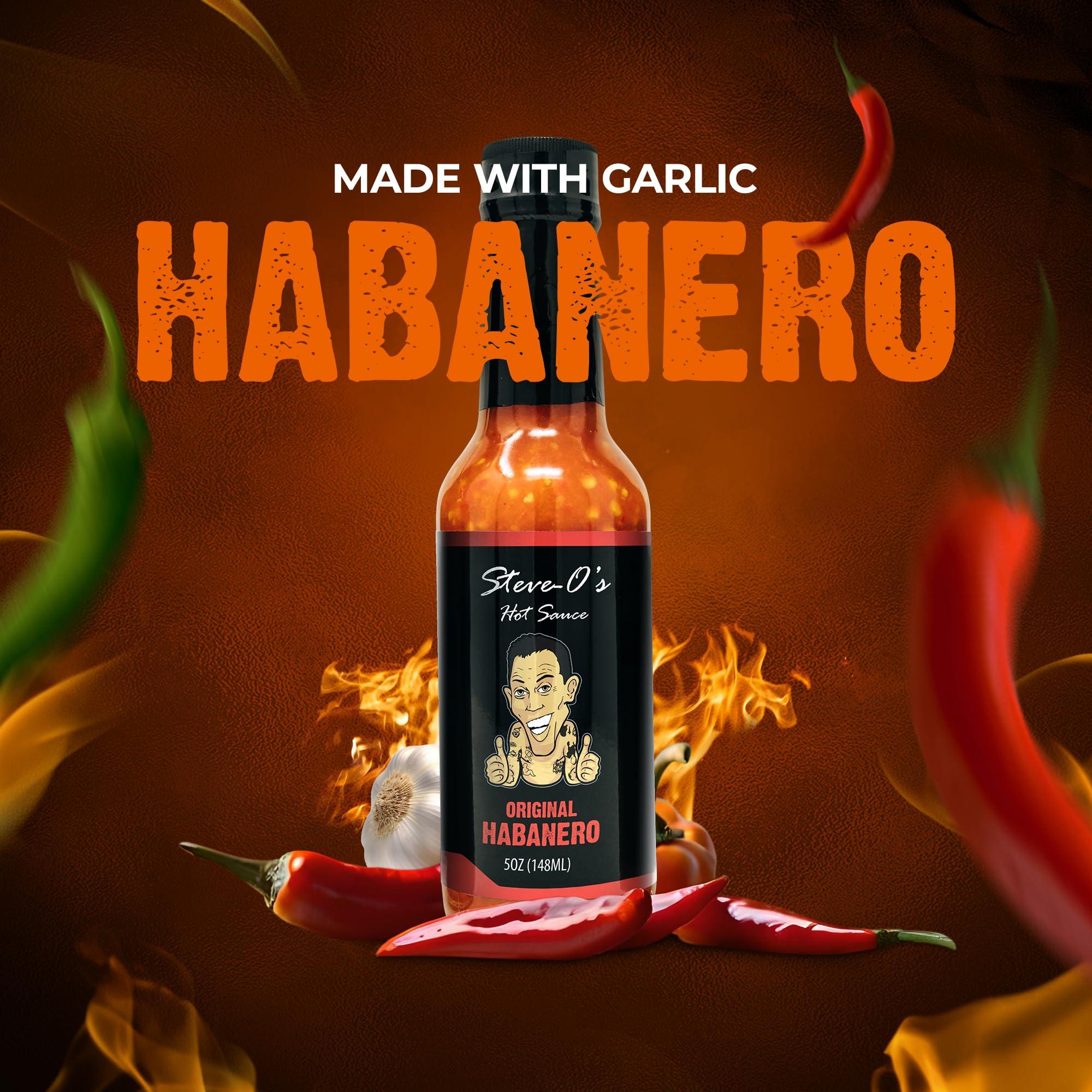 Steve-O\'s Steve-O\'s Hot Sauce Bundle | Habanero & Jalapeo Hot Sauces - Garlic Habanero and Green Verde Sauce (5 fl oz Sauces)