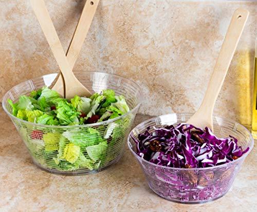 EcoQuality [10 PACK] Reusable Clear Plastic Bowls - Disposable Hard Plastic Bowls Medium Dessert Bowls - Great for Weddings, Serving, Catering, Ice Cream, Event or Home Party Supplies Basket Weave Design