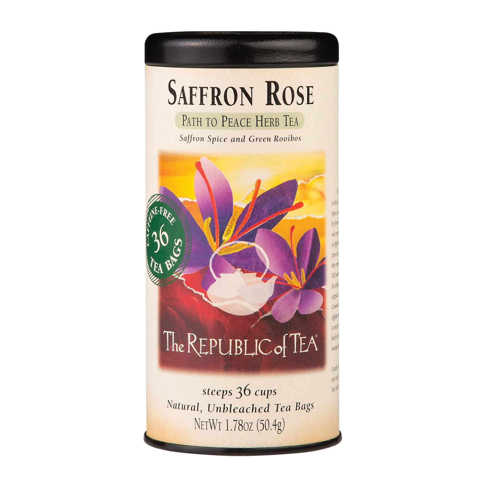 The Republic of Tea The Republic of Tea Saffron Rose Herbal Tea Bags, 36 Tea Bags