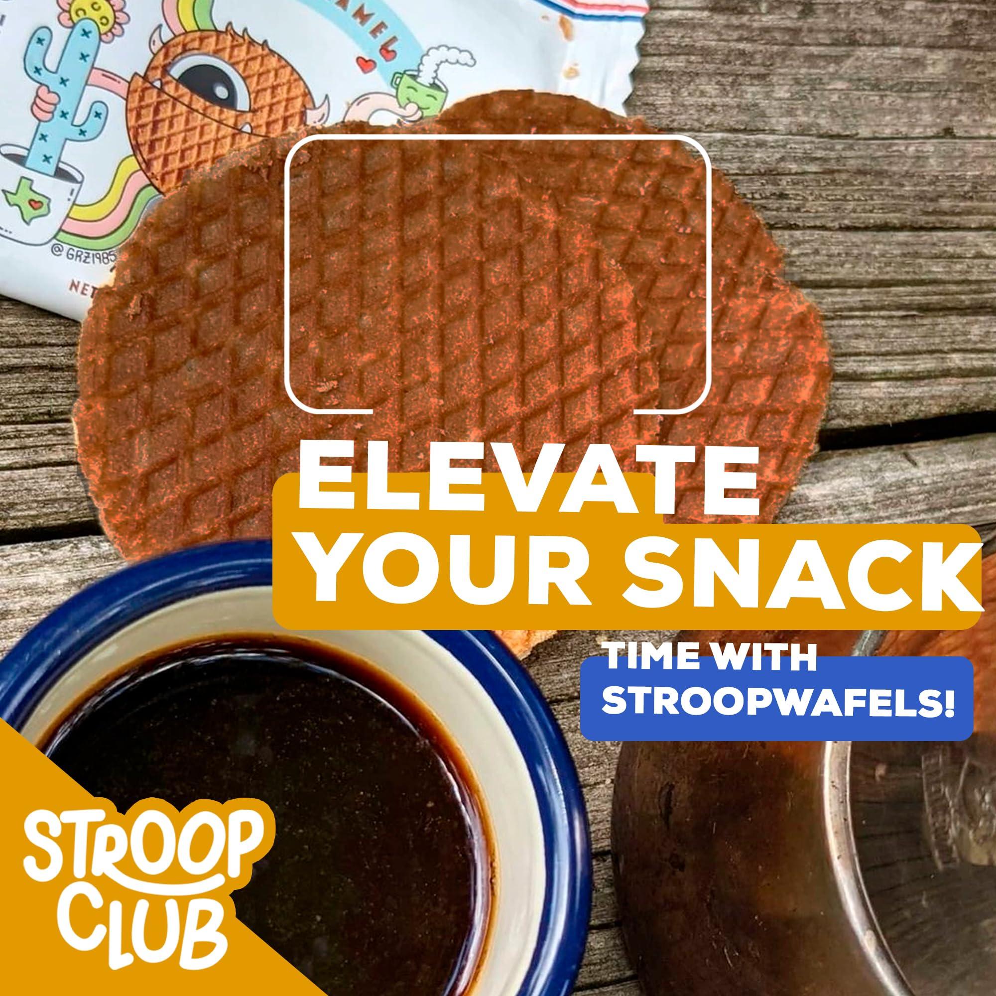 Stroop Club Stroop Club Organic Chocolate Infused Stroopwafel Caramel Treats | Vegan, Plant-Based and Dutch-Approved Indulgence - 12 Chocolate Waffle cookies (6 Pack of 2)