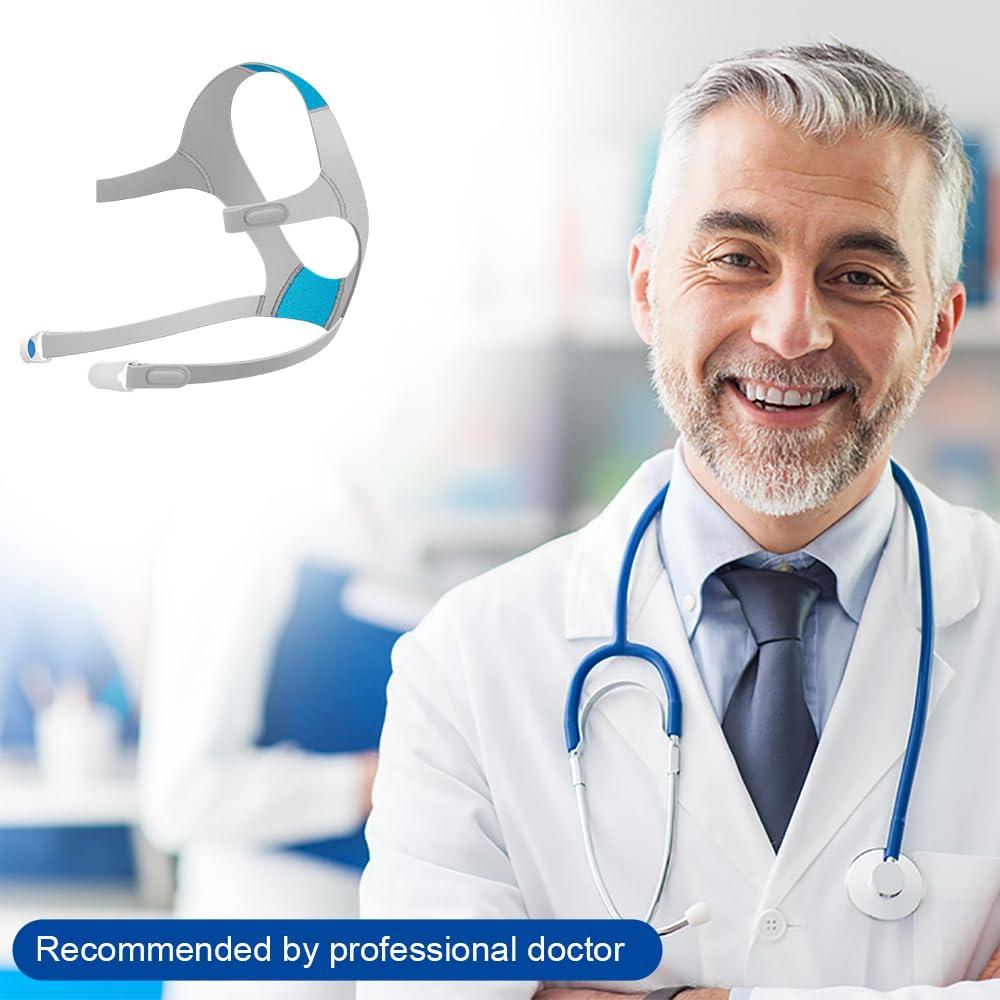 Wiscky CPAP Headgear AirFit/AirTouch F20-3 Packs Replacement Headgear for ResMed Full Face Mask - Include CPAP Accessories Supplies Straps Magnetic Clips(Medium)