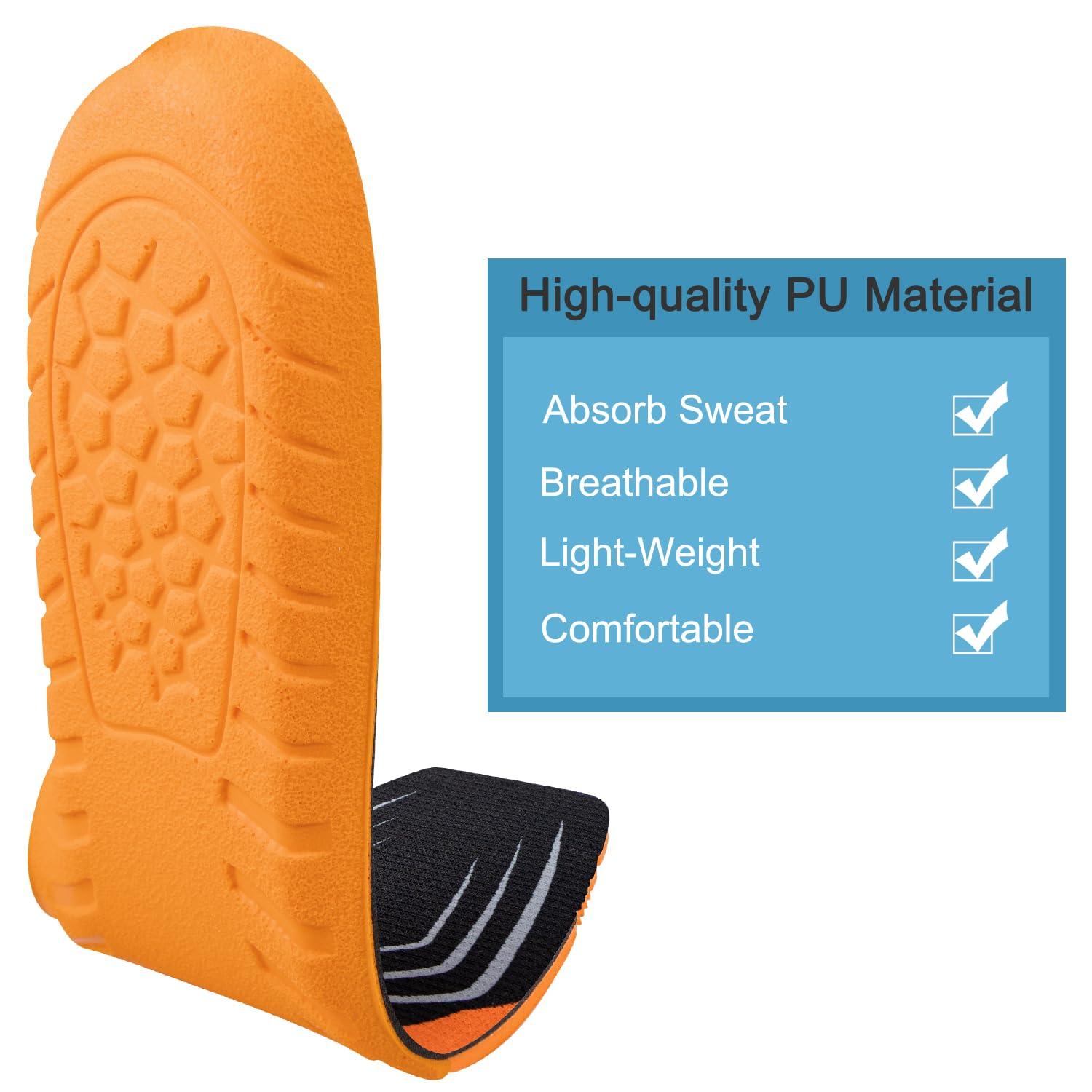 Endoto Endoto Square Toe Boot Insoles for Ariat Men\'s Shoes Replacement, Footwear Inserts Comfort & Foot Pain Relief(Size:M11-EU44.5)