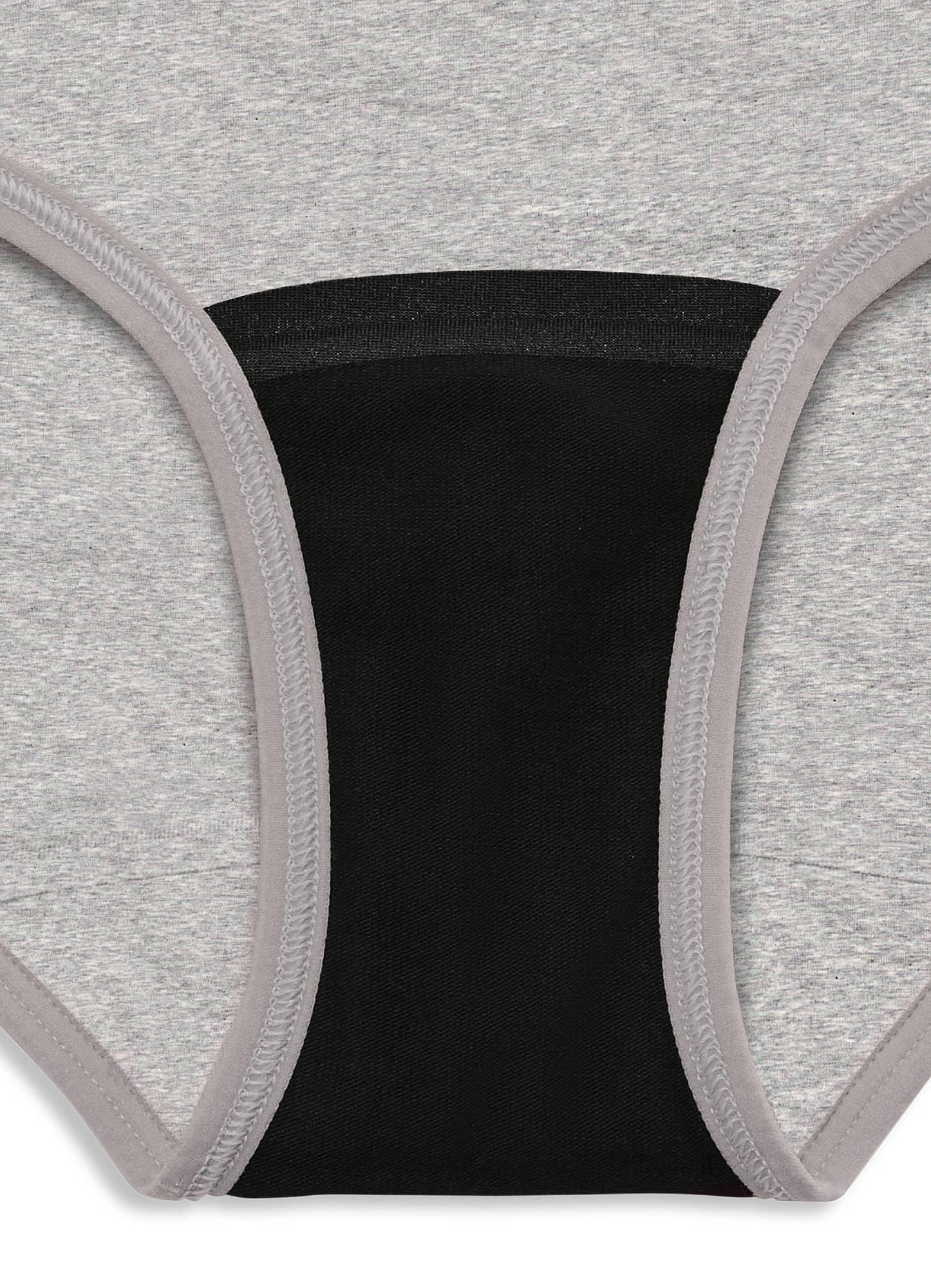 Jockey Jockey Women\'s Underwear Worry Free Cotton Stretch Moderate Absorbency Hips, Grey Heather, XL