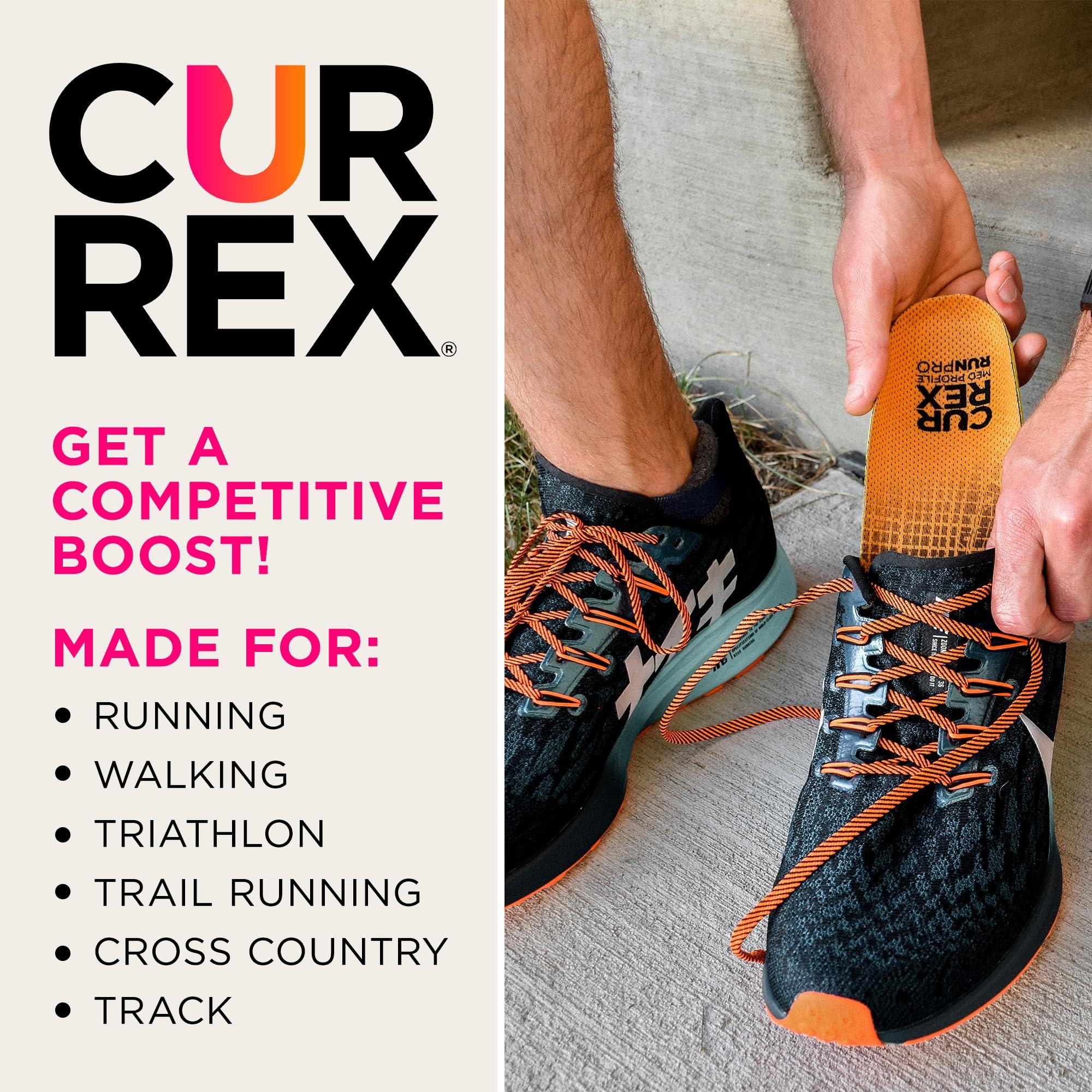 currex CURREX RunPro Insoles for Running Shoes Arch Support Inserts to Help Reduce Fatigue, Prevent Injuries & Boost Performance for Men & Women High Arch, 2X Size