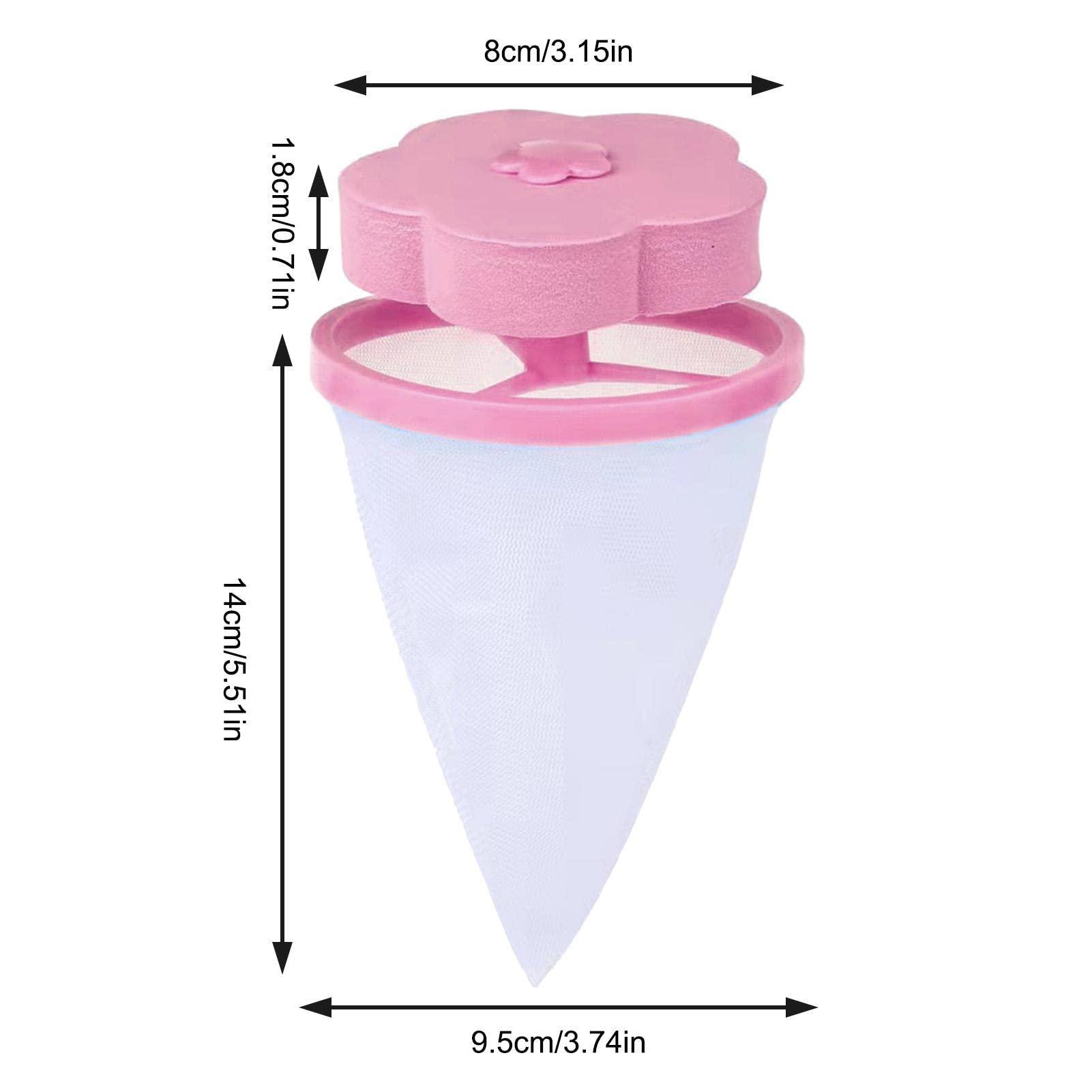 Bavokon 4 Pcs Hair Filter Cleaning Mesh Bag | Hair Filter Mesh Bags for Washing Machine | Lint Catcher for Washing Machine Reusable | Hair Filter Washer Lint Trap Net Pouch | Lint Hair Mesh Pouch Catcher