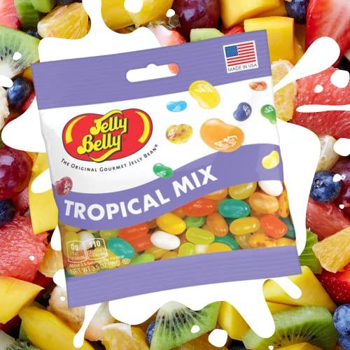 Needzo Jelly Bean Tropical Mix Bulk Shareable Candy, Fruit Flavored Gourmet Chewy Candies for Gift Baskets, Pack of 3, 3.5 Ounce Bag