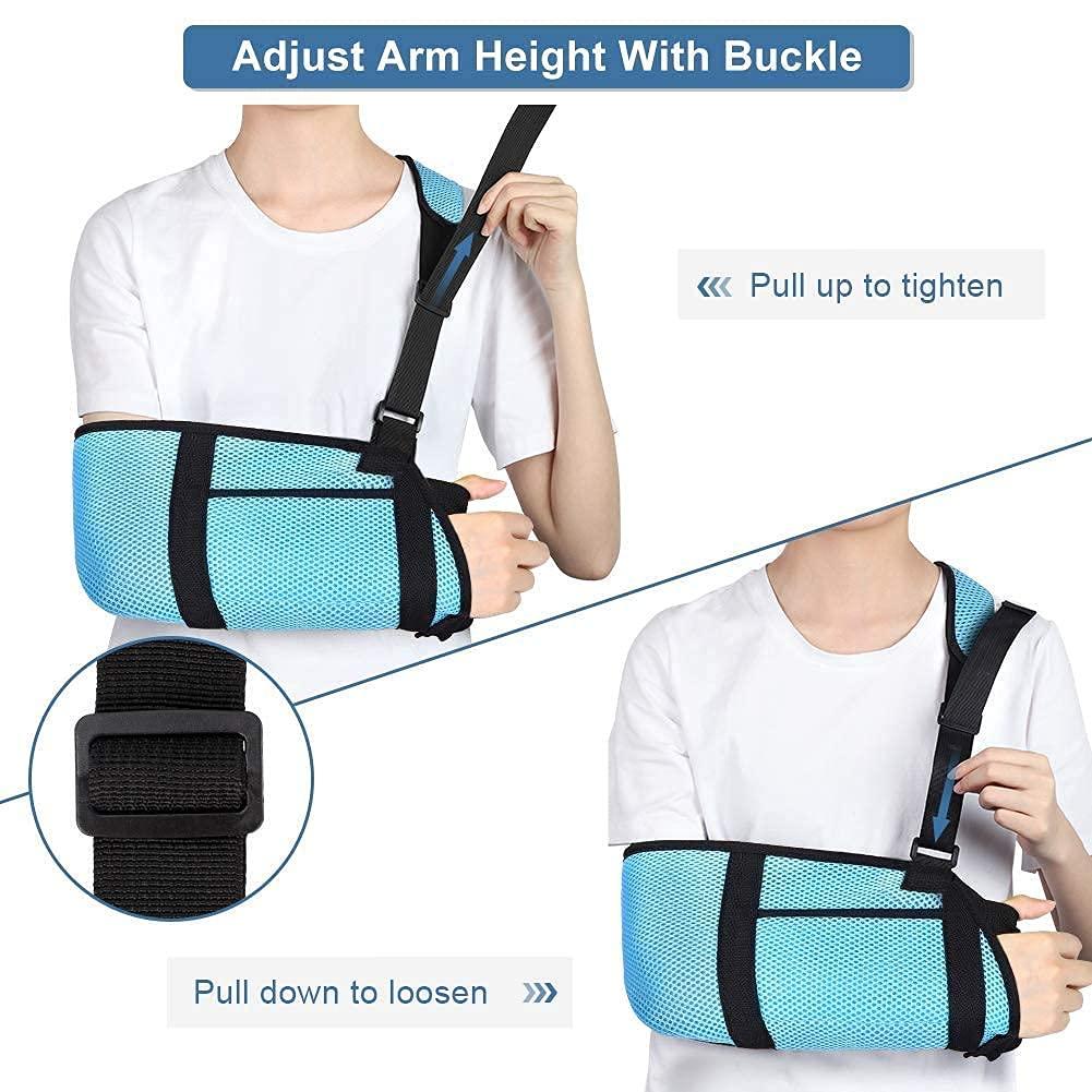 Yosoo Health Gear Arm Sling for Children, Kids Arm Sling Support with Waistband Under 6 Years Old Shoulder Immobilizer and Storage Pockets for Toddler Broken Arm, Elbow, Wrist Support and Injury Arm Sling for Shoulder Injury