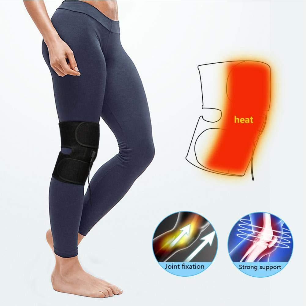ANGGREK ANGGREK Adjustable Heated Pad Heat Heating Knee Wrap Brace Thermotherapy Pocket Heated Knee Brace Knee for Injury Cramps Arthritis Recovery