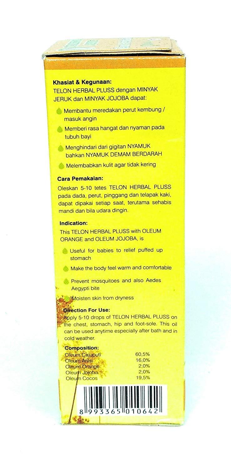 Tresno Joyo Tresno Joyo Minyak Telon Oil Herbal Plus - Orange Peel, 60 Ml (Pack of 3)