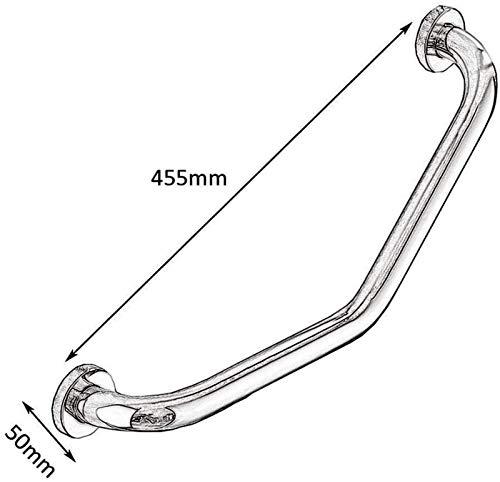 HongLianRiven Bath Handle Towel Rail Bath Grab Bar Wall Mount Handicap Safety Anti-Slip Bathroom Handrail Angled Shower Railing Armrest Bath Handle Elderly Disabled