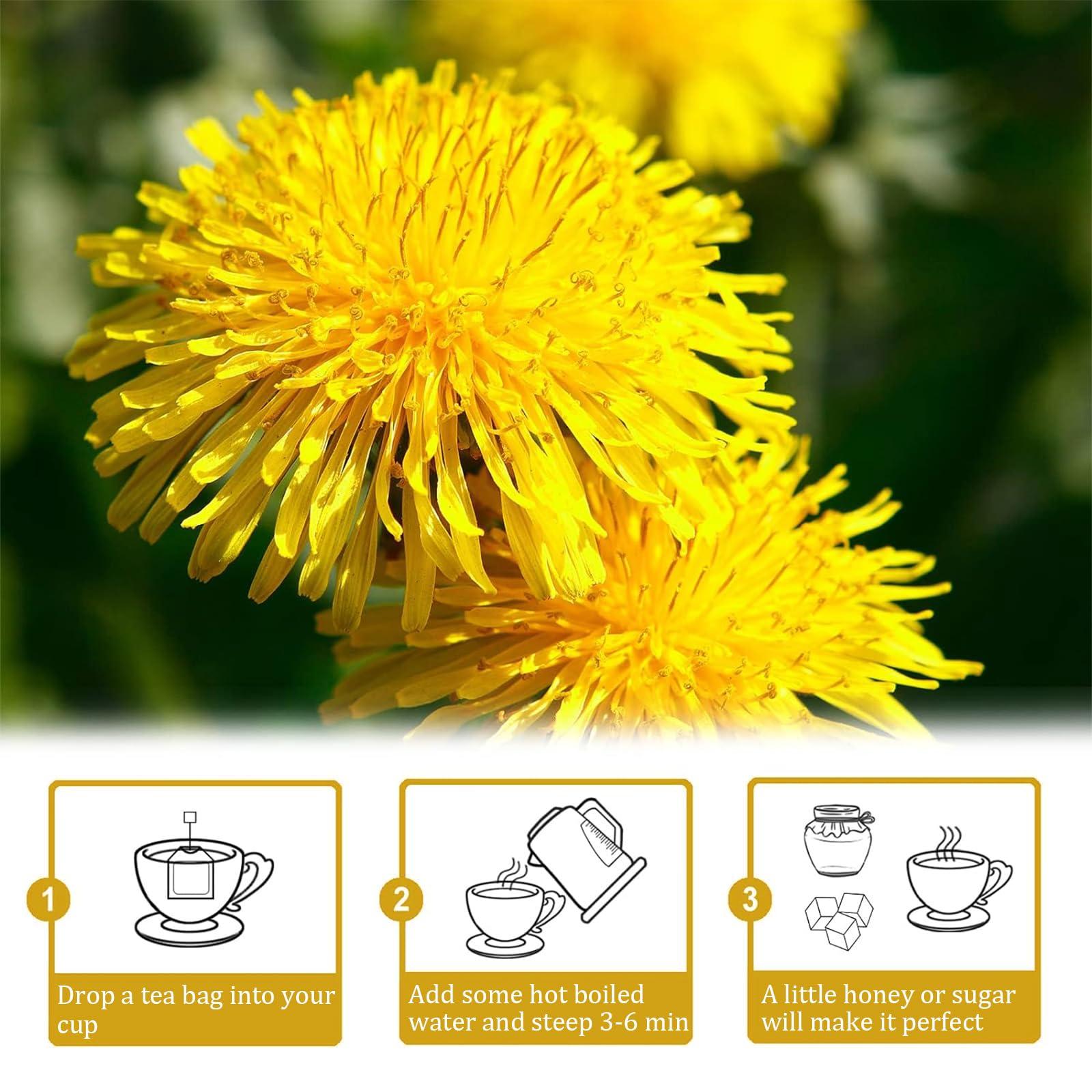 SIRDIKA Dandelion Wolfberry Tea - Supports Kidneys & Liver Health with a Natural Blend of Seven Herbal Ingredients 120g Per Pack