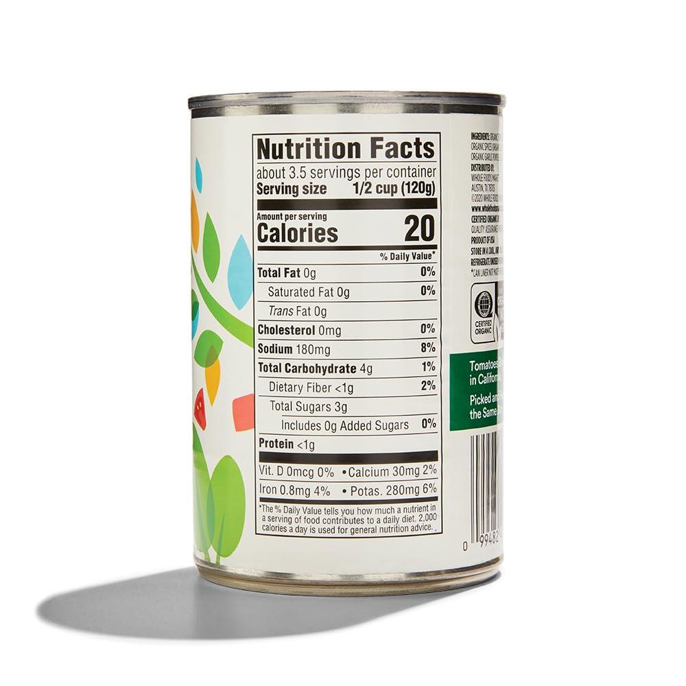 Whole Foods Market 365 by Whole Foods Market, Tomatoes Diced With Italian Herbs Organic, 14.5 Ounce