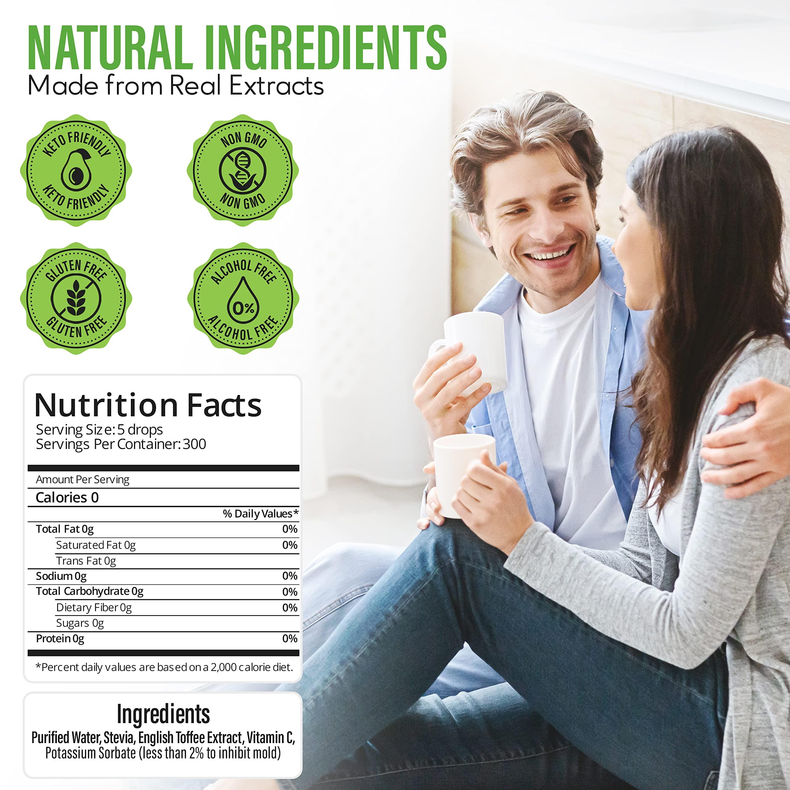 Stevia Select Stevia Select Stevia Drops-English Toffee Stevia Flavor 2 oz Stevia Liquid