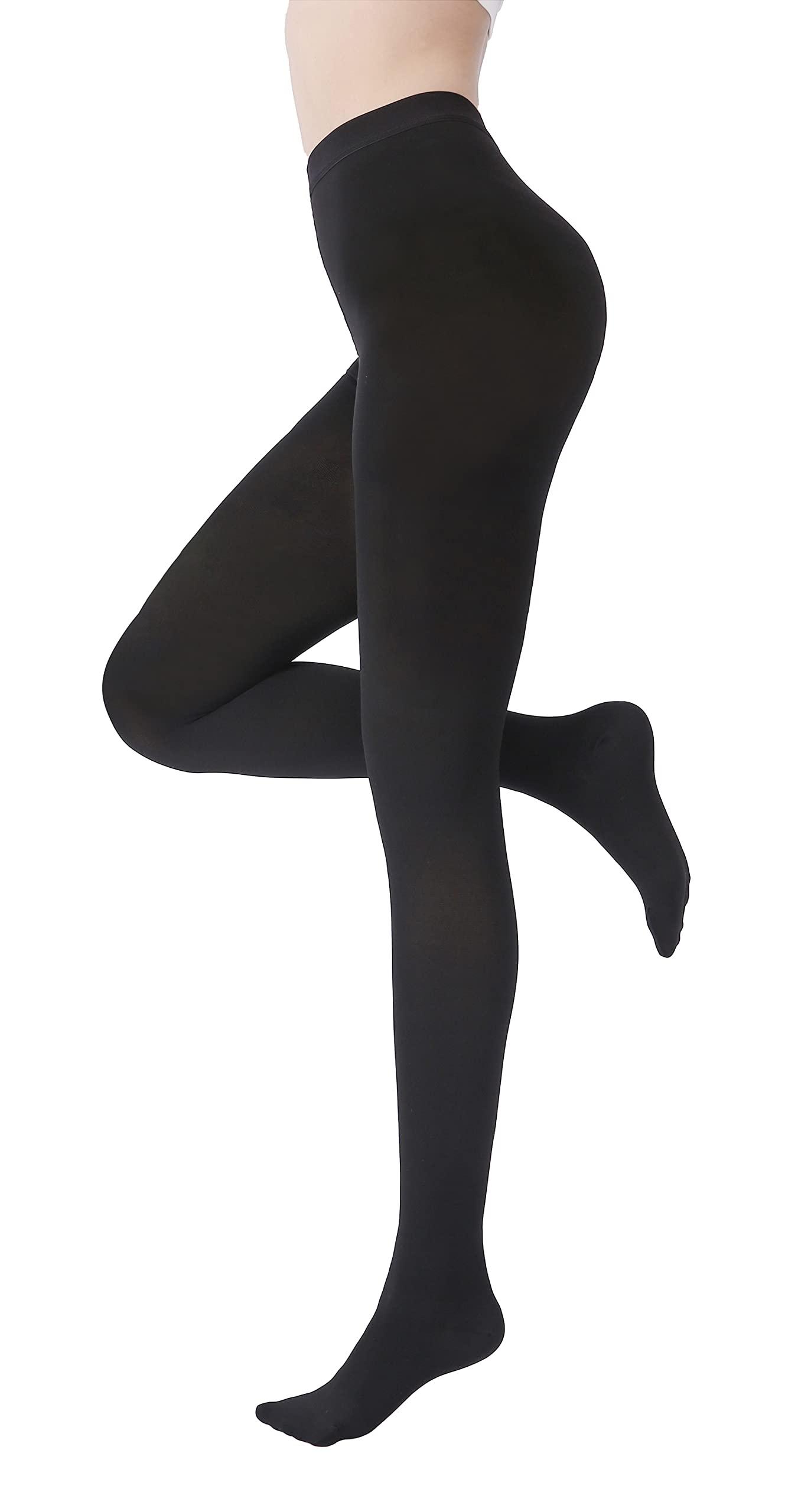 MGANG MGANG Medical Compression Pantyhose for Women & Men, Closed Toe, Opaque, Waist High Compression Circulation Leggings, 15-20 mmHg Firm Support Compression Hose for Varicose Veins, Edema, DVT, Black S