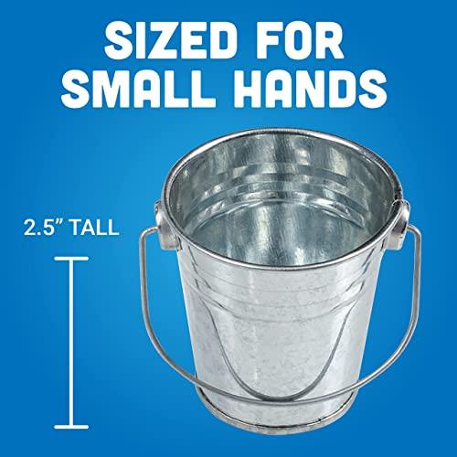 U. S. Toy Mini Metal Buckets,Pack of 12