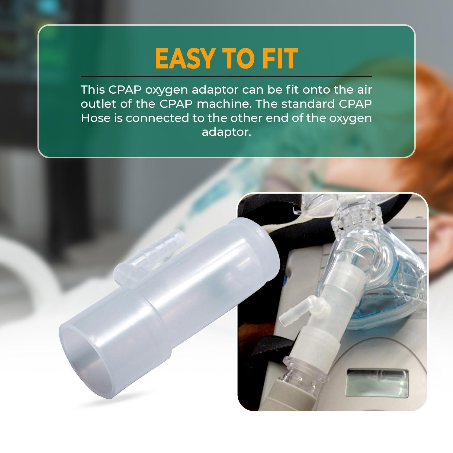 Bistras Bistras Oxygen Adapter Enrichment Port Connector fits CPAP Tubing Hose Model 1642 (1)