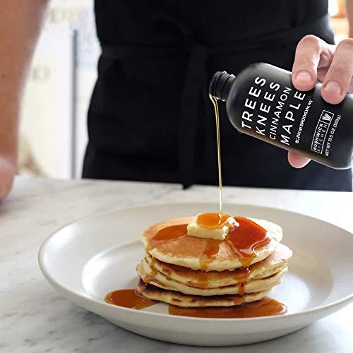 Bushwick Kitchen Trees Knees Cinnamon Maple, Organic Maple Syrup Infused with Cassia Cinnamon ,11.5 Ounce Bottle Vegan, Gluten Free, Paleo-friendly, Grade-A, Pure Maple Syrup, Foodie Gifts, Coffee Gifts, Cocktail Gift