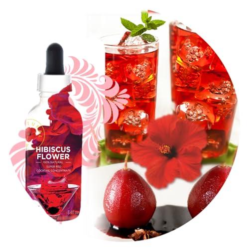 The Wild Hibiscus Flower Company Wild Hibiscus Flower Company Hibiscus Flower All Natural Cocktail Concentrate, 3.4 Fluid Ounce Bottle