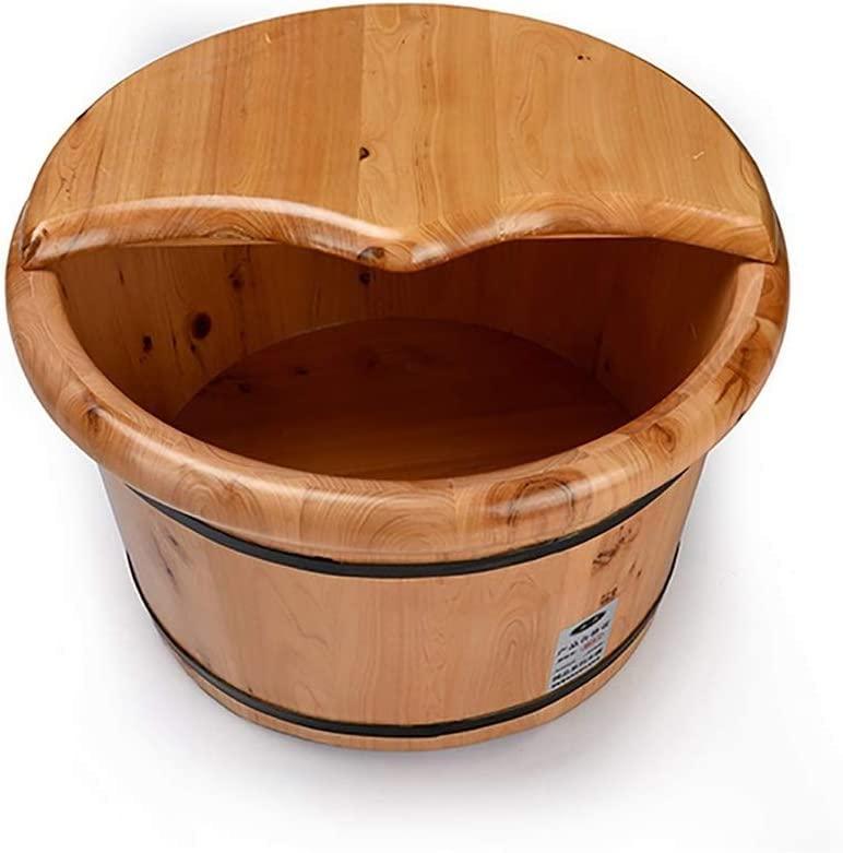Katzowen Katzowen Wooden Foot Washing Massage Foot Bath Barrel,Foot Tub for Soaking Feet Massager with Lid Foot Spa Bath Massager