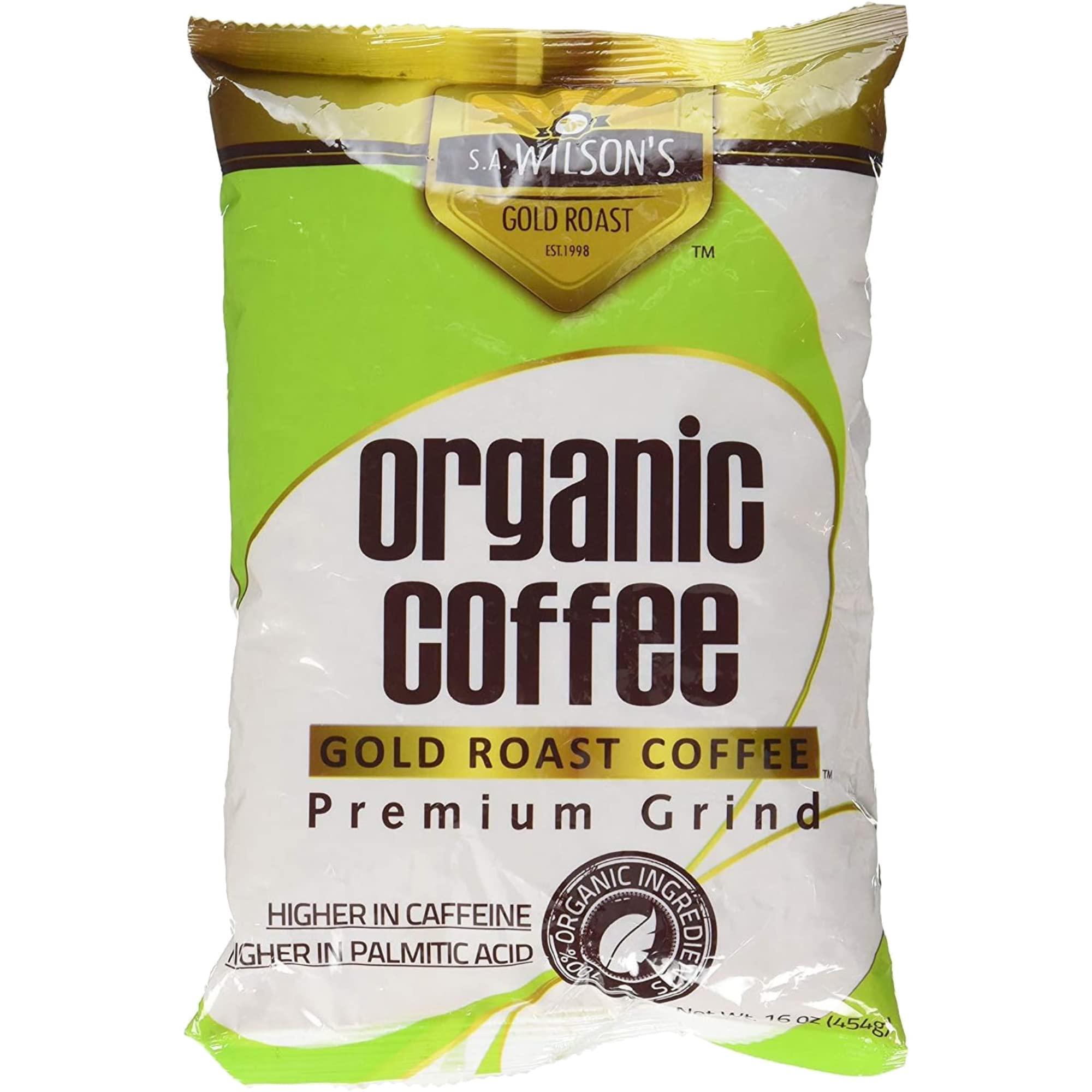 Lumintrail SA Wilson\'s Organic Enema Coffee,Ground Coffee, Certified Organic Coffee, 1 LB Gold Roast Enema Coffee, High Caffeine, 2 Pack Bundle with a Lumintrail Measuring Spoon Set
