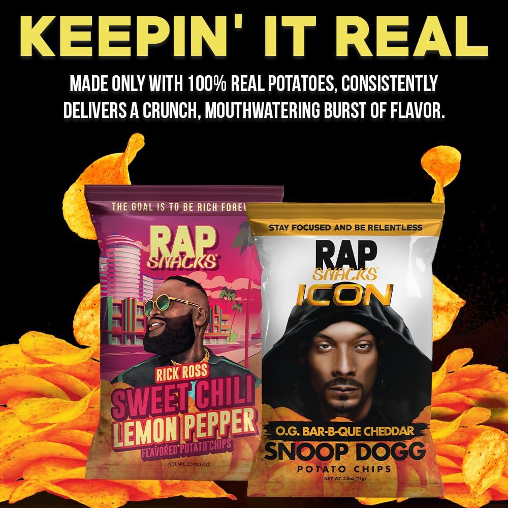 RAP SNACKS Rap Snacks Migos Sour Cream with a Dab of Ranch Potato Chips 2.5 Oz Bags - Pack of 12