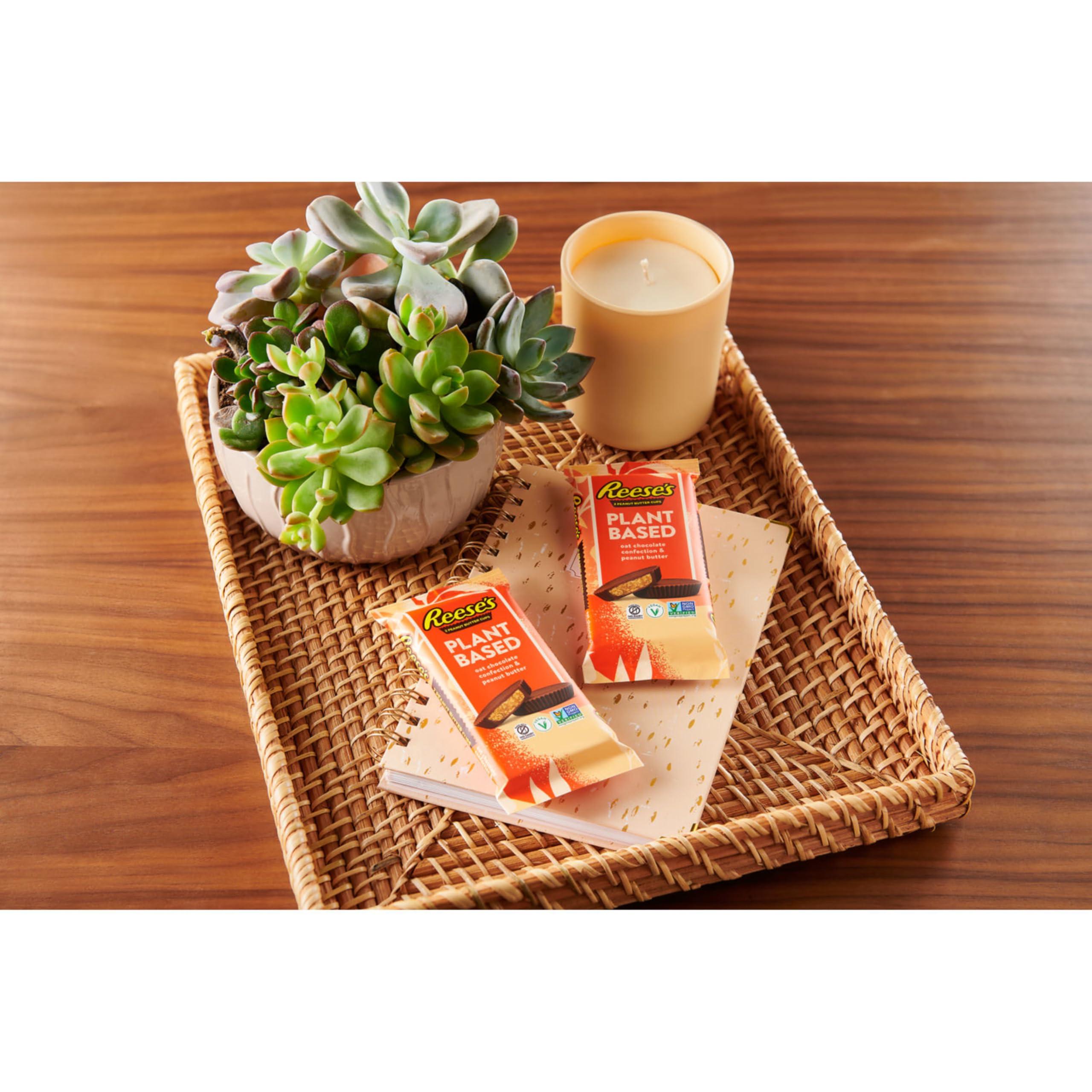 Hershey Foods REESE\'S Plant Based Oat Chocolate Confection Peanut Butter Cups, Candy Packs, 1.4 oz (12 Count)