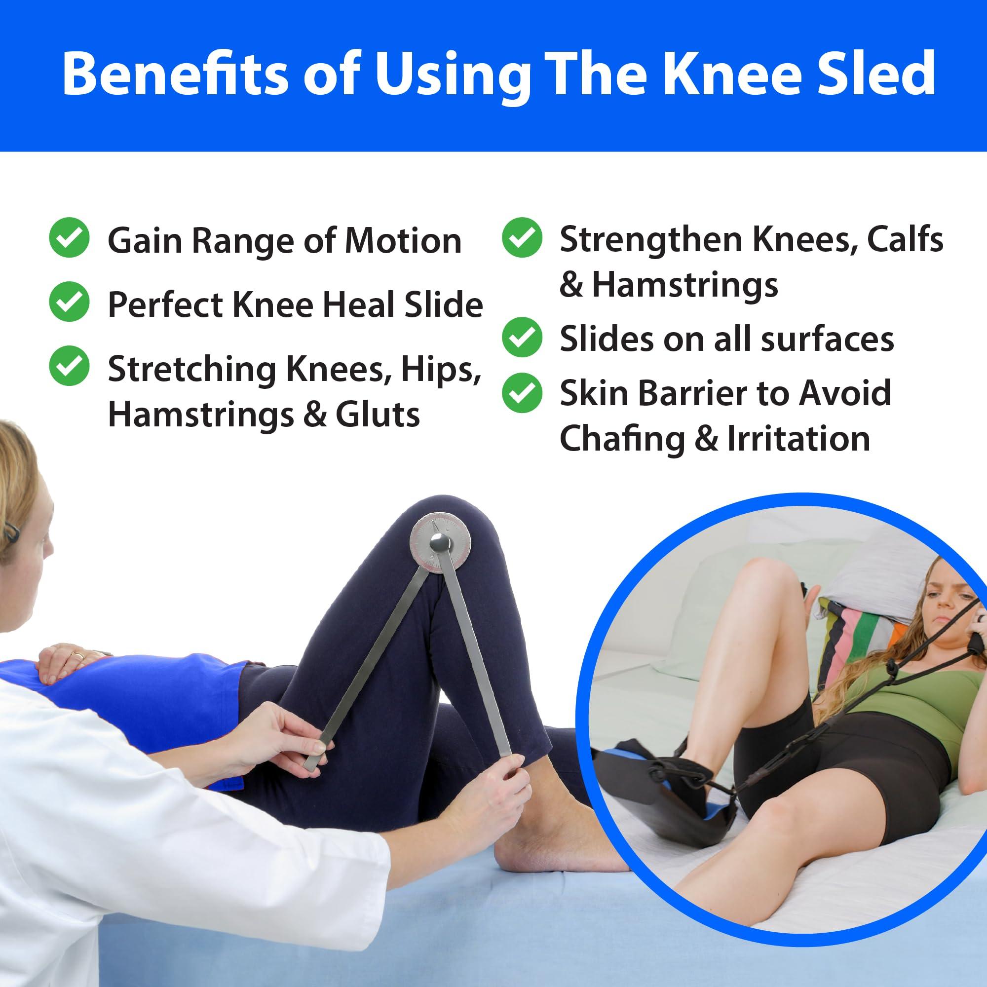 KNEE SLED KneeSled Best Choice After Knee Replacement Surgery Increases Range of Motion, Stretches Knees, improving Mobility and Flexibility Leg Exercise Great for Working Out Knee Pain