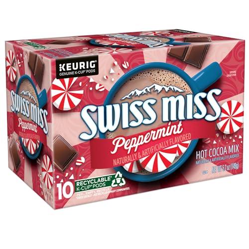 Swiss Miss Swiss Miss Peppermint Hot Cocoa, Keurig Single-Serve K-Cup Pods, 10 Count