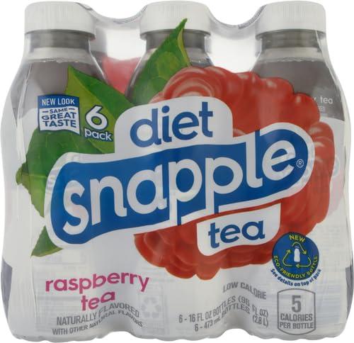 Snapple Snapple Zero Sugar Raspberry Tea, 16 fl oz recycled plastic bottle, 6 pack