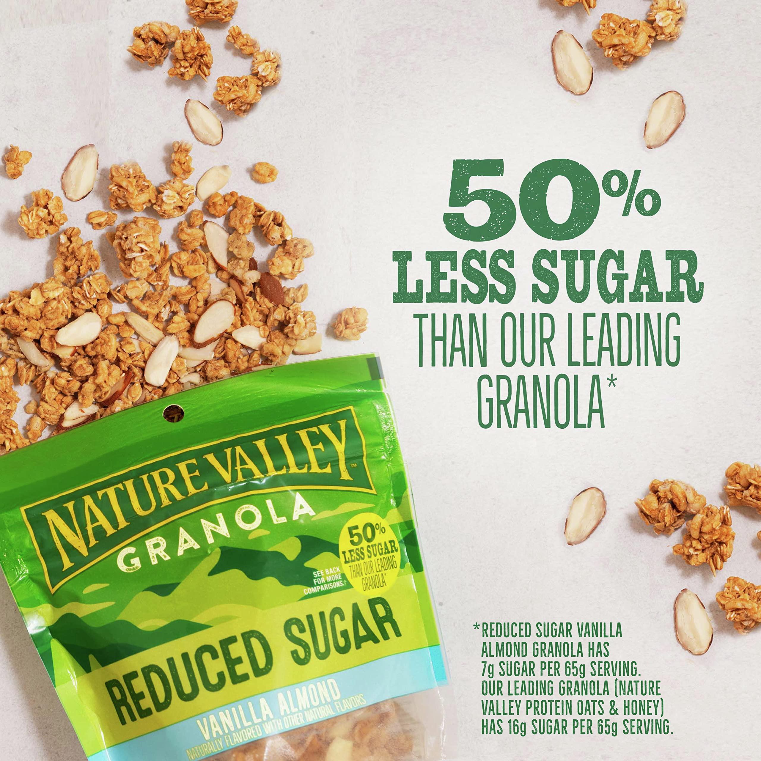 Nature Valley Nature Valley Vanilla Almond Reduced Sugar Granola, 11 OZ Bag (Pack of 4)