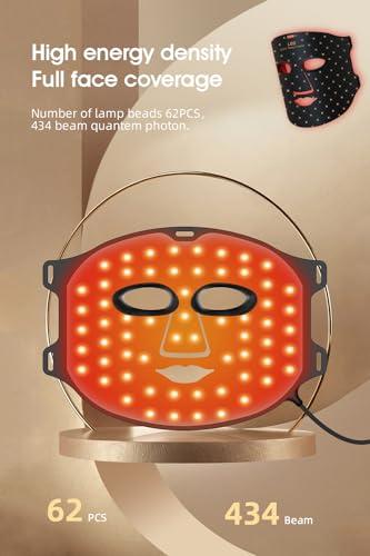 Aymeyly Ultra-Light Weight Red Light Therapy Mask, High Irradiance Red Light Therapy for Face, Comfortable Red Light Mask for Home Use