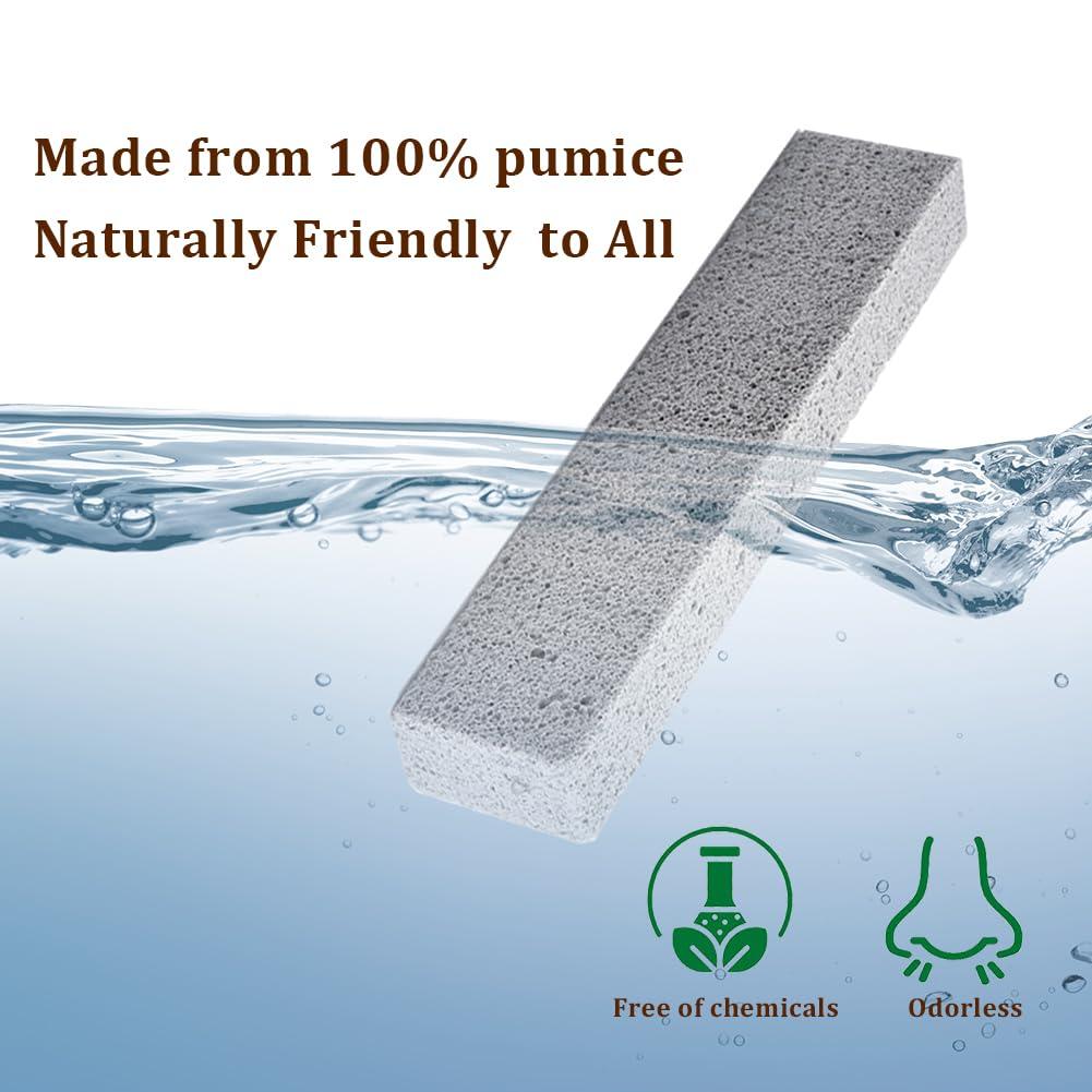 FDGARDEN 8 Pack Pumice Stones for Toilet Cleaning Pumice Sticks Remove Toilet Bowl Hard Water Rings, Calcium Buildup and RustCleaning Stone Pumice Stone for Toilet Bowl, Pool, Bath, Kitchen, Barbecue