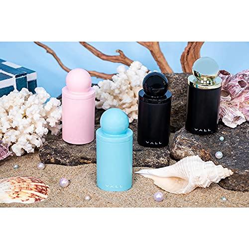 VALL VALL Oil-Absorbing Volcanic Face Roller, Face Oil Remover, Face Massage, Reusable Face Oil Absorbing Skincare Tool [ Volcanic Stone Ball ] - Blue