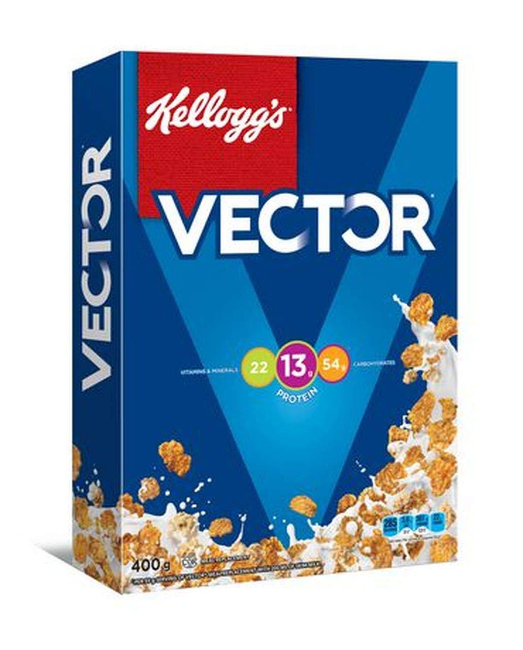 Vector Kellogg's Vector Meal Replacement Cereal, 400g/14.1oz, 2-Pack (Imported from Canada)