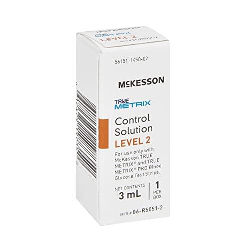 McKesson McKesson True METRIX Blood Glucose Testing Control Solution, Level 2, 3 mL Vial, 24 Count