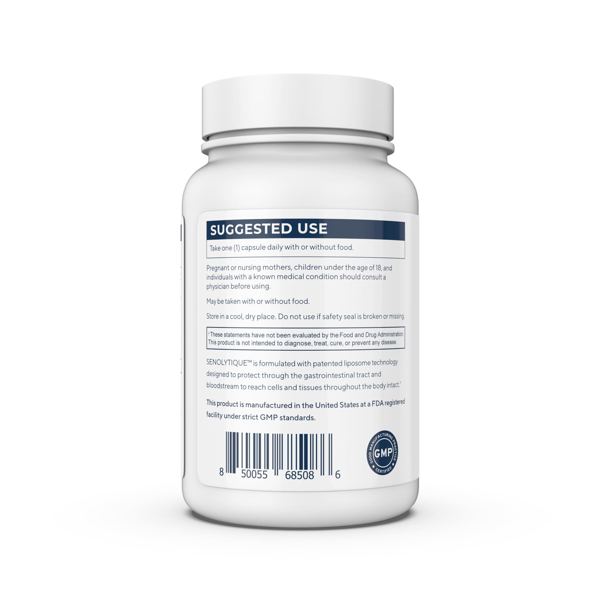 Renue By Science Renue By Science Senolytique Senolytic Supplements | 60 Capsules with Fisetin (35mg) Quercetin (78mg) & Spermidine (3mg) per Serving | Liposomal Formula | Manufactured in The USA & Third-Party Tested