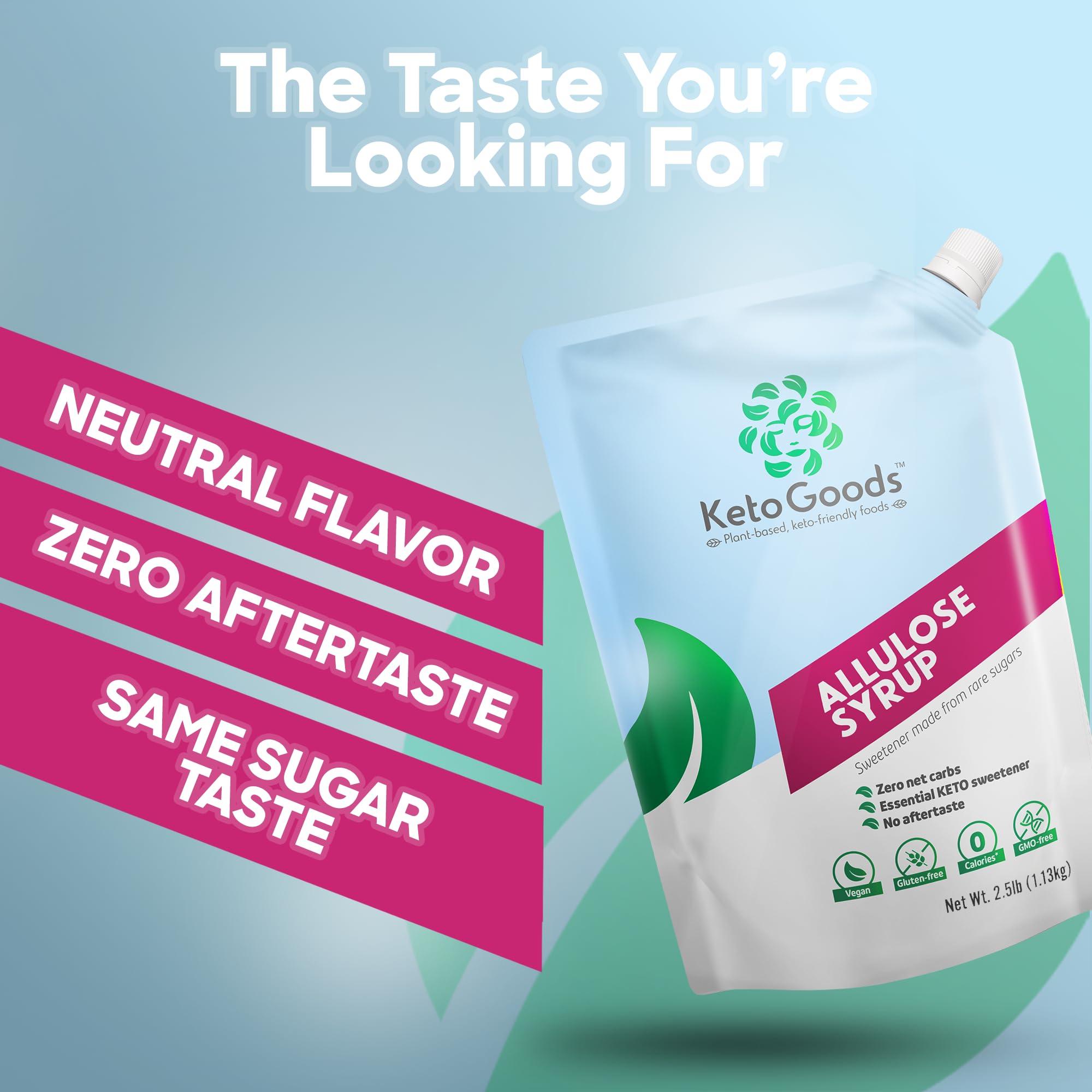 Keto Goods KetoGoods Allulose Simple Syrup: No carbs/calories, Keto friendly, No glycemic impact (2.5lb)