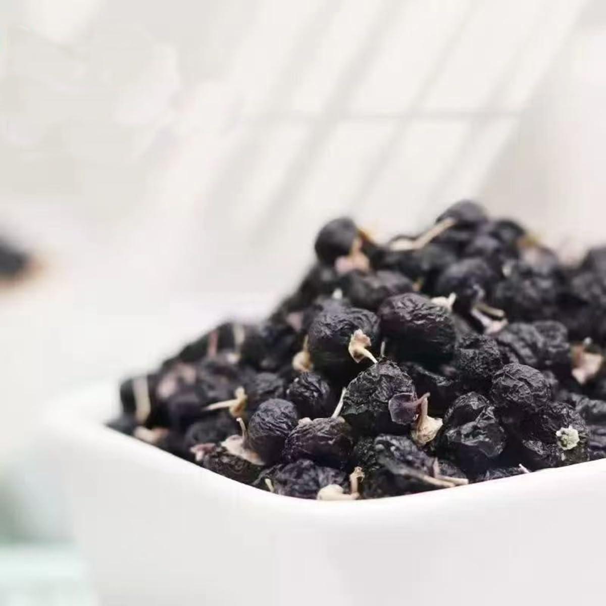 MIHUNTANG Black Goji Berries 8.8oz Qinghai Wolfberry Berry tea Dried Goji Berries250g