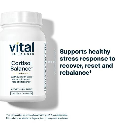 Vital Nutrients Vital Nutrients Cortisol Balance | Vegan Stress Relief Supplement | Cortisol Manager Supports Energy & Stress Levels | Ashwagandha & Magnesium for Relaxation | Gluten, Dairy, Soy Free | 30 Capsules